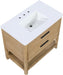 Meridian Furniture - Oakwell 36" Natural Engineered Stone And Solid Wood Bathroom Vanity - 679Natural-36 - GreatFurnitureDeal