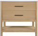 Meridian Furniture - Oakwell 36" Natural Engineered Stone And Solid Wood Bathroom Vanity - 679Natural-36 - GreatFurnitureDeal