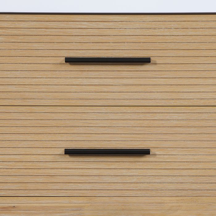 Meridian Furniture - Oakwell 36" Natural Engineered Stone And Solid Wood Bathroom Vanity - 679Natural-36 - GreatFurnitureDeal