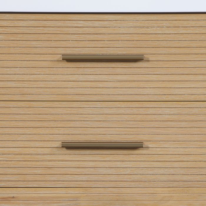 Meridian Furniture - Oakwell 36" Natural Engineered Stone And Solid Wood Bathroom Vanity - 679Natural-36 - GreatFurnitureDeal