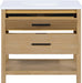 Meridian Furniture - Oakwell 36" Natural Engineered Stone And Solid Wood Bathroom Vanity - 679Natural-36 - GreatFurnitureDeal