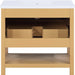 Meridian Furniture - Oakwell 36" Natural Engineered Stone And Solid Wood Bathroom Vanity - 679Natural-36 - GreatFurnitureDeal