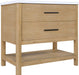 Meridian Furniture - Oakwell 36" Natural Engineered Stone And Solid Wood Bathroom Vanity - 679Natural-36 - GreatFurnitureDeal