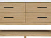 Meridian Furniture - Oakwell 60" Natural Engineered Stone And Solid Wood Bathroom Vanity - 679Natural-60 - GreatFurnitureDeal
