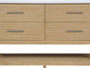 Meridian Furniture - Oakwell 60" Natural Engineered Stone And Solid Wood Bathroom Vanity - 679Natural-60 - GreatFurnitureDeal