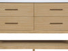 Meridian Furniture - Oakwell 60" Natural Engineered Stone And Solid Wood Bathroom Vanity - 679Natural-60 - GreatFurnitureDeal