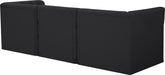 Meridian Furniture - Tuft 99" Black Velvet Upholstered 3pc. Sofa - 680Black-S99 - GreatFurnitureDeal