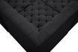 Meridian Furniture - Tuft 157" Black Velvet Upholstered 7pc. Sectional - 680Black-Sec7A - GreatFurnitureDeal