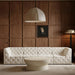 Meridian Furniture - Tuft 128" Cream Velvet Upholstered 4pc. Sofa - 680Cream-S128 - GreatFurnitureDeal