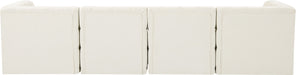 Meridian Furniture - Tuft 128" Cream Velvet Upholstered 4pc. Sofa - 680Cream-S128 - GreatFurnitureDeal