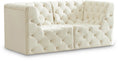 Meridian Furniture - Tuft 70" Cream Velvet Upholstered 2pc. Loveseat - 680Cream-S70 - GreatFurnitureDeal