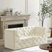 Meridian Furniture - Tuft 70" Cream Velvet Upholstered 2pc. Loveseat - 680Cream-S70 - GreatFurnitureDeal