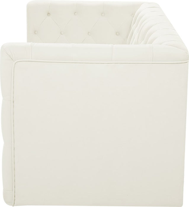 Meridian Furniture - Tuft 70" Cream Velvet Upholstered 2pc. Loveseat - 680Cream-S70 - GreatFurnitureDeal