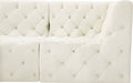 Meridian Furniture - Tuft 70" Cream Velvet Upholstered 2pc. Loveseat - 680Cream-S70 - GreatFurnitureDeal