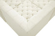 Meridian Furniture - Tuft 93" Cream Velvet Upholstered 5pc. Sectional - 680Cream-Sec5B - GreatFurnitureDeal
