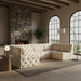 Meridian Furniture - Tuft 128" Cream Velvet Upholstered 6pc. Sectional - 680Cream-Sec6B - GreatFurnitureDeal