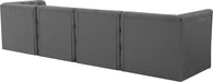 Meridian Furniture - Tuft 128" Grey Velvet Upholstered 4pc. Sofa - 680Grey-S128 - GreatFurnitureDeal