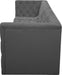 Meridian Furniture - Tuft 128" Grey Velvet Upholstered 4pc. Sofa - 680Grey-S128 - GreatFurnitureDeal