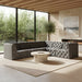 Meridian Furniture - Tuft 128" Grey Velvet Upholstered 6pc. Sectional - 680Grey-Sec6A - GreatFurnitureDeal