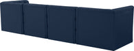 Meridian Furniture - Tuft 128" Navy Velvet Upholstered 4pc. Sofa - 680Navy-S128 - GreatFurnitureDeal
