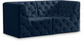 Meridian Furniture - Tuft 70" Navy Velvet Upholstered 2pc. Loveseat - 680Navy-S70 - GreatFurnitureDeal