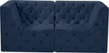 Meridian Furniture - Tuft 70" Navy Velvet Upholstered 2pc. Loveseat - 680Navy-S70 - GreatFurnitureDeal