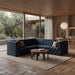 Meridian Furniture - Tuft 99" Navy Velvet Upholstered 5pc. Sectional - 680Navy-Sec5C - GreatFurnitureDeal