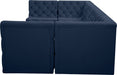 Meridian Furniture - Tuft 128" Navy Velvet Upholstered 6pc. Sectional - 680Navy-Sec6B - GreatFurnitureDeal