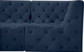 Meridian Furniture - Tuft 186" Navy Velvet Upholstered 7pc. Sectional - 680Navy-Sec7B - GreatFurnitureDeal