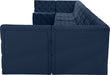 Meridian Furniture - Tuft 215" Navy Velvet Upholstered 9pc. Sectional - 680Navy-Sec9A - GreatFurnitureDeal