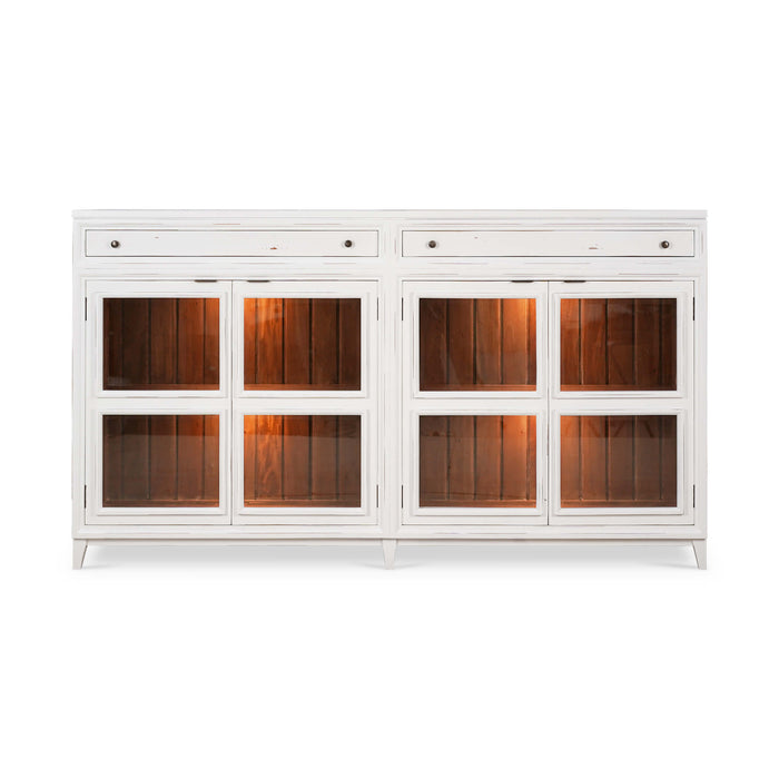 Bramble - Paris Sideboard w/ 2 Drawers Glass Shelves w/ 2 LED - BR-68366 - GreatFurnitureDeal