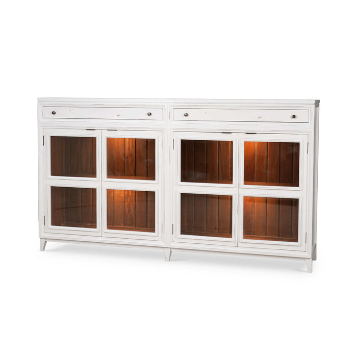 Bramble - Paris Sideboard w/ 2 Drawers Glass Shelves w/ 2 LED - BR-68366 - GreatFurnitureDeal