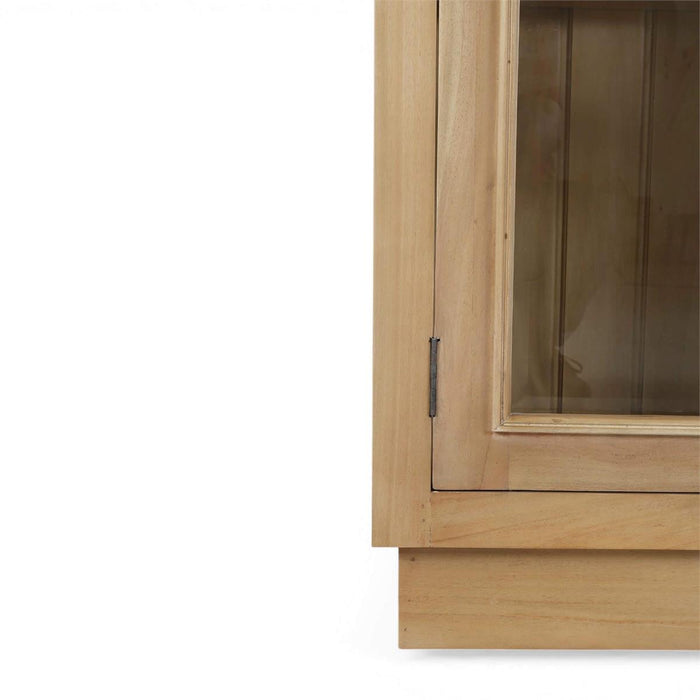 Bramble - Vannes 2 Door Display Cabinet in Fruitwood w/ Glass Shelves & LED Lights - 68193FRW-----
