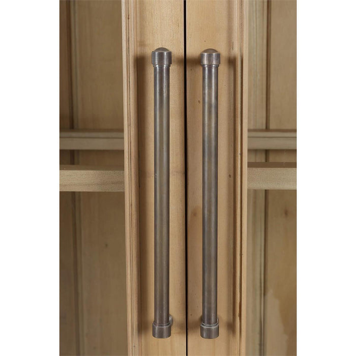 Bramble - Vannes 2 Door Display Cabinet in Fruitwood w/ Glass Shelves & LED Lights - 68193FRW-----