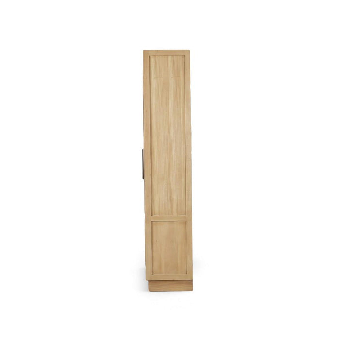 Bramble - Vannes 2 Door Display Cabinet in Fruitwood w/ Glass Shelves & LED Lights - 68193FRW-----