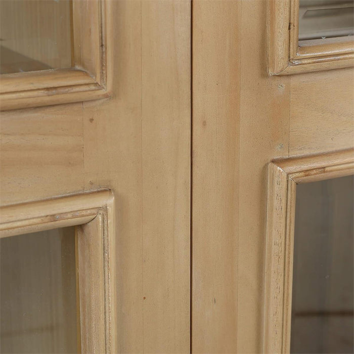 Bramble - Vannes 2 Door Display Cabinet in Fruitwood w/ Glass Shelves & LED Lights - 68193FRW-----