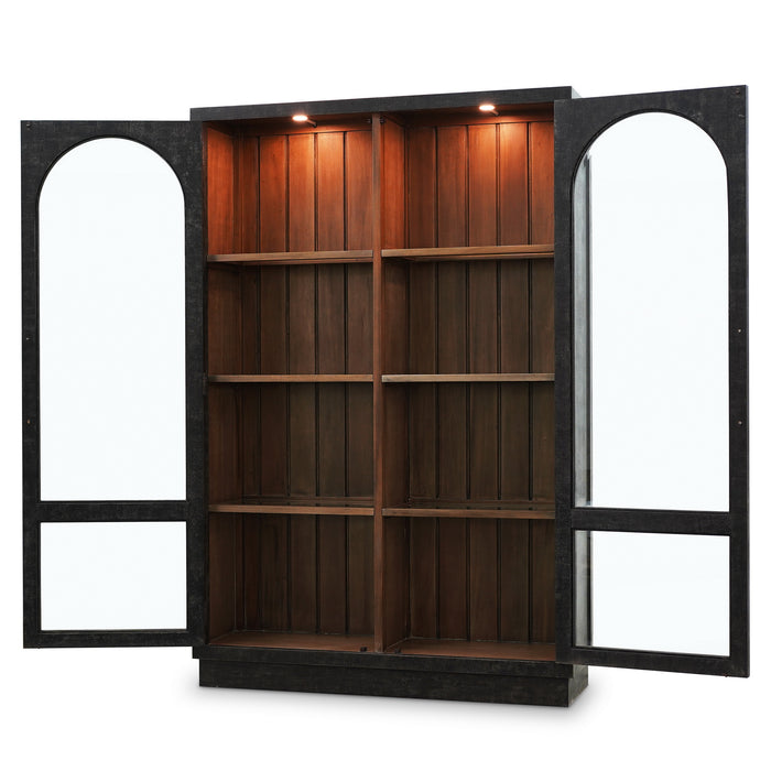 Bramble - Vannes 2 Door Display Cabinet w/ Glass Shelves and LED lights - BR-68193 - GreatFurnitureDeal