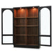 Bramble - Vannes 2 Door Display Cabinet w/ Glass Shelves and LED lights - BR-68193 - GreatFurnitureDeal