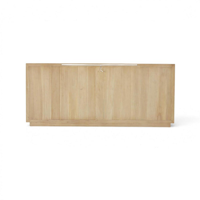 Bramble - Vannes 4 Door Sideboard in Fruitwood w/ Glass Shelves & LED lights - 68199FRW-----
