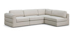 Meridian Furniture - Beckham 114" Beige Linen Textured Fabric Upholstered 4pc. Sectional - 681Beige-Sec4B - GreatFurnitureDeal