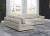 Meridian Furniture - Beckham 114" Beige Linen Textured Fabric Upholstered 4pc. Sectional - 681Beige-Sec4B - GreatFurnitureDeal
