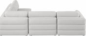 Meridian Furniture - Beckham 114" Beige Linen Textured Fabric Upholstered 4pc. Sectional - 681Beige-Sec4B - GreatFurnitureDeal