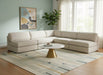 Meridian Furniture - Beckham 114" Beige Linen Textured Fabric Upholstered 5pc. Sectional - 681Beige-Sec5C - GreatFurnitureDeal