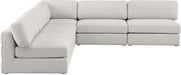 Meridian Furniture - Beckham 114" Beige Linen Textured Fabric Upholstered 5pc. Sectional - 681Beige-Sec5C - GreatFurnitureDeal