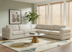 Meridian Furniture - Beckham 114" Beige Linen Textured Fabric Upholstered 5pc. Sectional - 681Beige-Sec5D - GreatFurnitureDeal