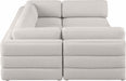 Meridian Furniture - Beckham 114" Beige Linen Textured Fabric Upholstered 6pc. Sectional - 681Beige-Sec6A - GreatFurnitureDeal