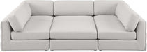 Meridian Furniture - Beckham 114" Beige Linen Textured Fabric Upholstered 6pc. Sectional - 681Beige-Sec6A - GreatFurnitureDeal