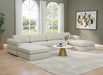 Meridian Furniture - Beckham 152" Beige Linen Textured Fabric Upholstered 6pc. Sectional - 681Beige-Sec6C - GreatFurnitureDeal