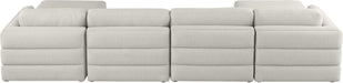 Meridian Furniture - Beckham 152" Beige Linen Textured Fabric Upholstered 6pc. Sectional - 681Beige-Sec6C - GreatFurnitureDeal