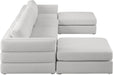 Meridian Furniture - Beckham 152" Beige Linen Textured Fabric Upholstered 6pc. Sectional - 681Beige-Sec6C - GreatFurnitureDeal